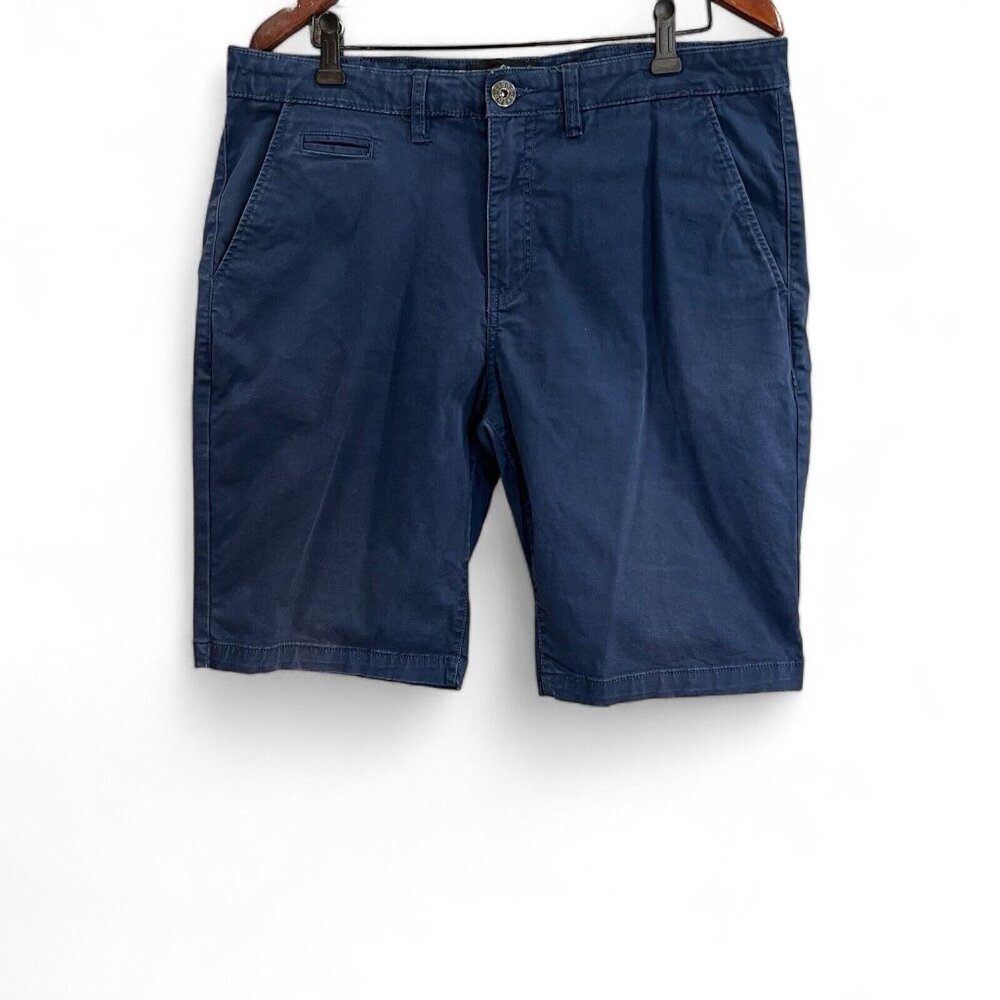 Guess Casual Short Men Size 34 Navy Blue Chino Mid Rise Casual Preppy Golf